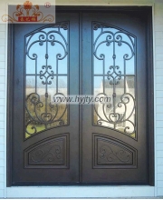 Wrought iron entrance doors
