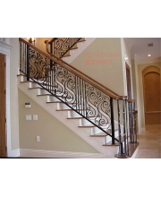 Iron art stair handrails