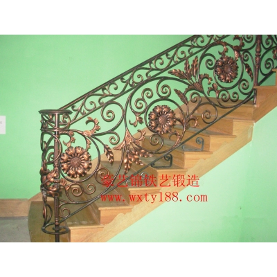 Iron art stair handrails