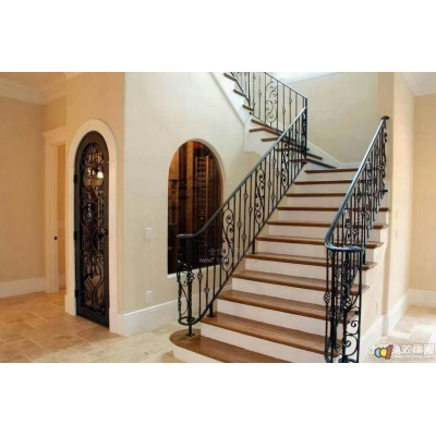 Iron art stair handrails
